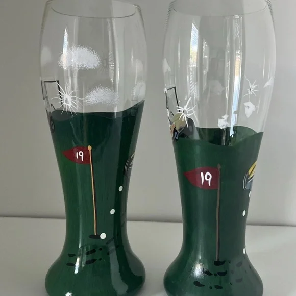 Set of 2 Lolita “19th Hole” Beer Glasses - Picture 2 of 6